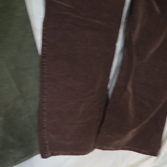 Coldwater Creek Corduroy Pants in Olive and Burgundy Sz 14 - Picture 9 of 15